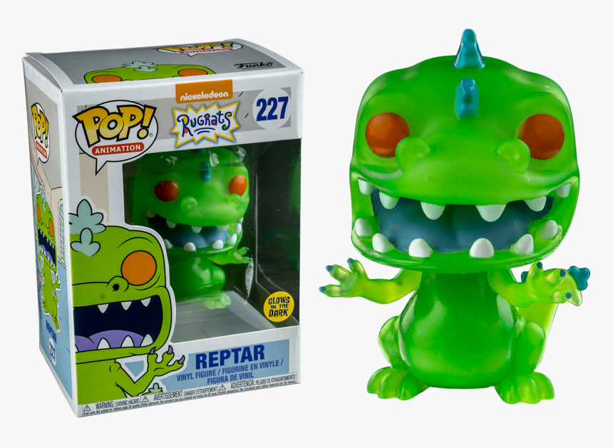 Reptar Glow In The Dark Us Exclusive Pop Vinyl Figure - Reptar Glow In The Dark Pop, HD Png Download