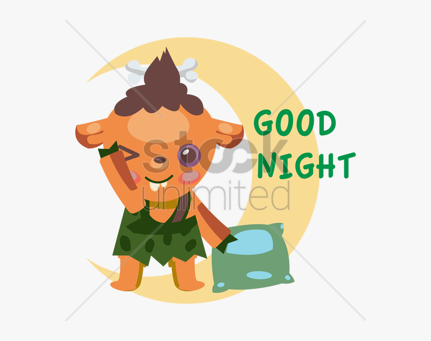 Tribal Cartoon Character Saying Good Night V矢量图形 - Someone Saying Good Night, HD Png Download
