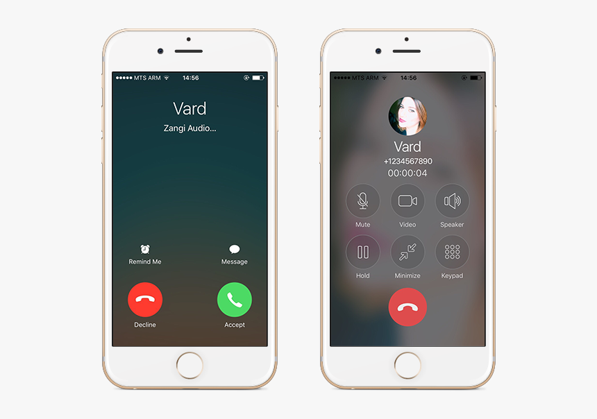 Zangi Ios 10 Incoming Call, Regular Calling Feature, - Iphone, HD Png Download