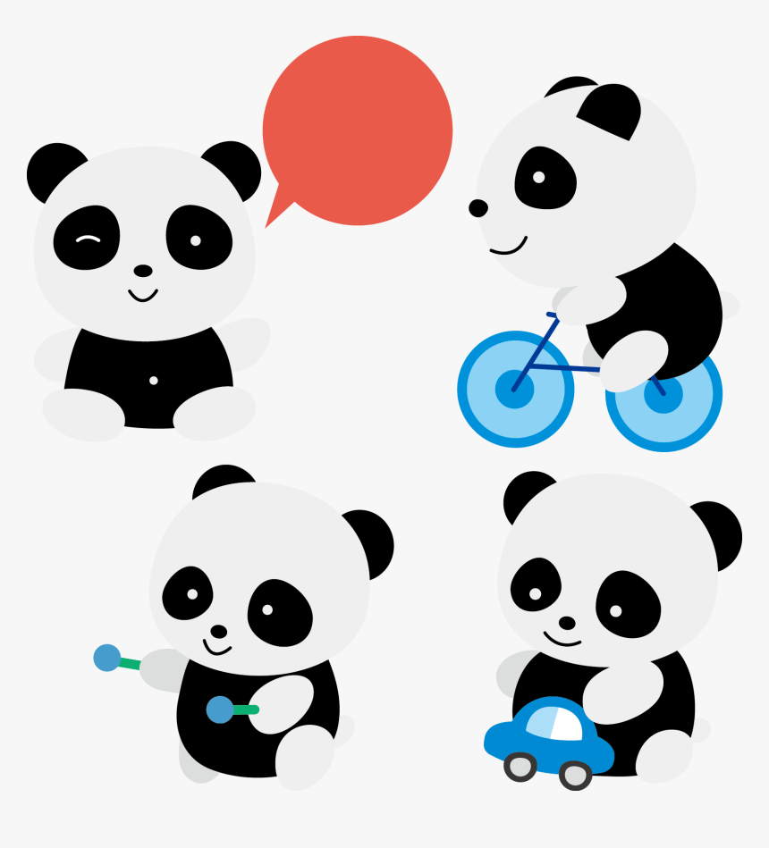 Clipart Bear Giant Panda - Panda Clipart, HD Png Download