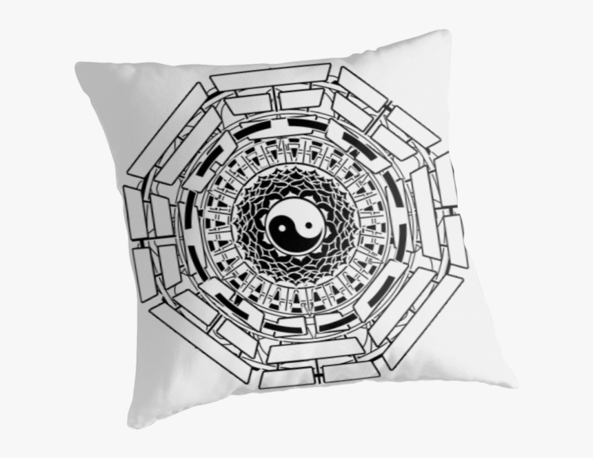 Mandala Yin Yang By Leah Mcneir - Cushion, HD Png Download