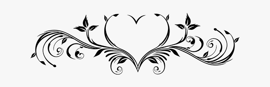 Wall Decal Ornament Bedroom Nursery Heart - طرح تاتو پشت کمر, HD Png Download