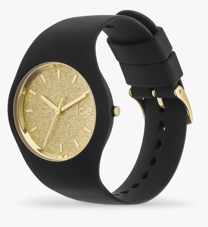 Ice Watch Glitter Black Rose Gold , Png Download - Ice Watch Chic Black Gold, Transparent Png