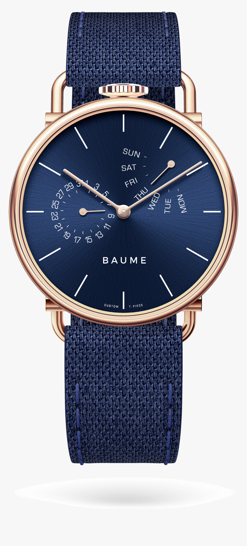 41mm Retrograde Unisex Custom Watch Miyota Golden Case - Watch, HD Png Download