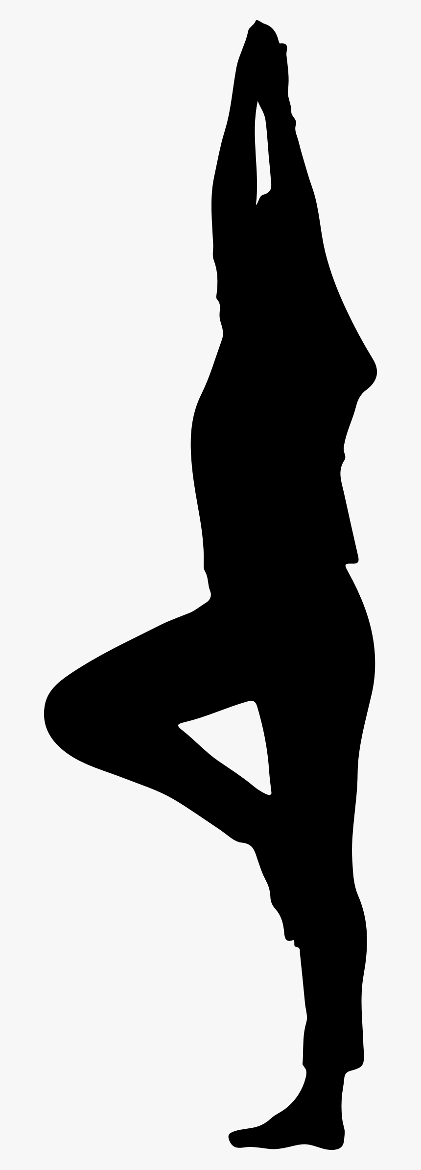 Yoga Pose Silhouette Png Download - Silhouette Of Yoga Poses Clipart, Transparent Png