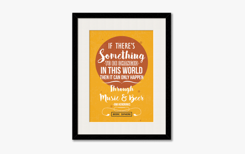 Music & Beer Framed Wall Art With Border Black - Poster, HD Png Download