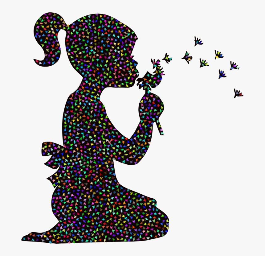 Visual Arts,art,artwork - Little Girl Silhouettes, HD Png Download
