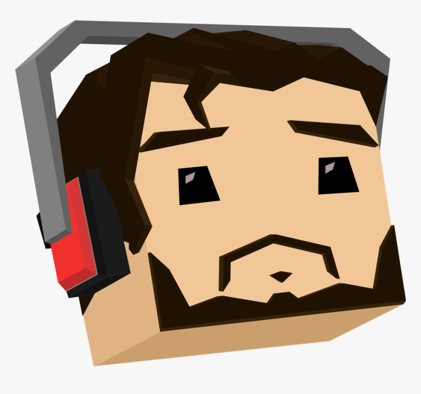 Cube Head Sam Headphones, HD Png Download