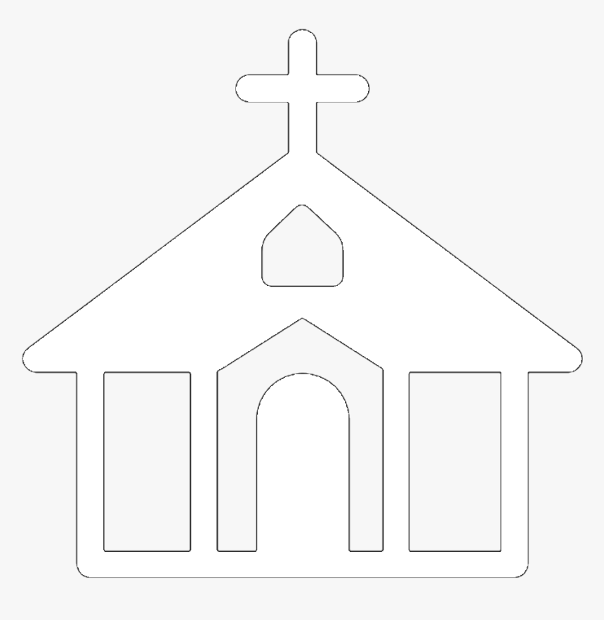 Church Clipart Icon - White Church Symbol Png, Transparent Png