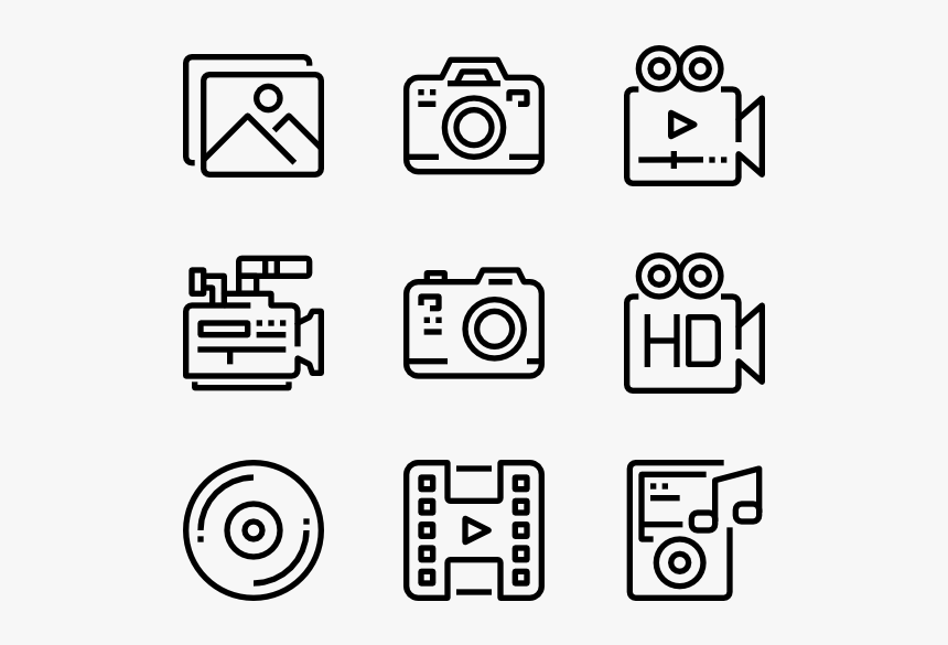 Multimedia And Entertainment - Icons Adobe Vector, HD Png Download