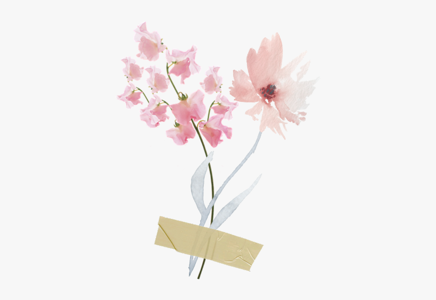 #freetoedit #flower #flowers #tape #pastel #scrapbook, HD Png Download