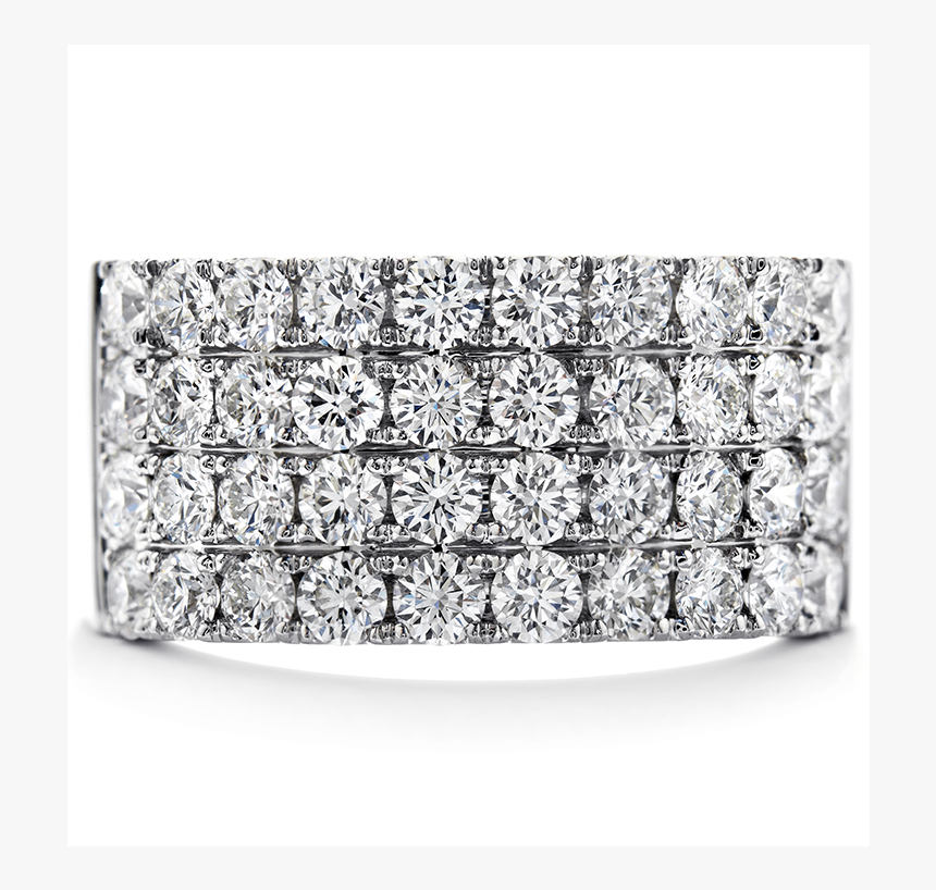 Hearts On Fire 4 Row Diamond Ring, HD Png Download