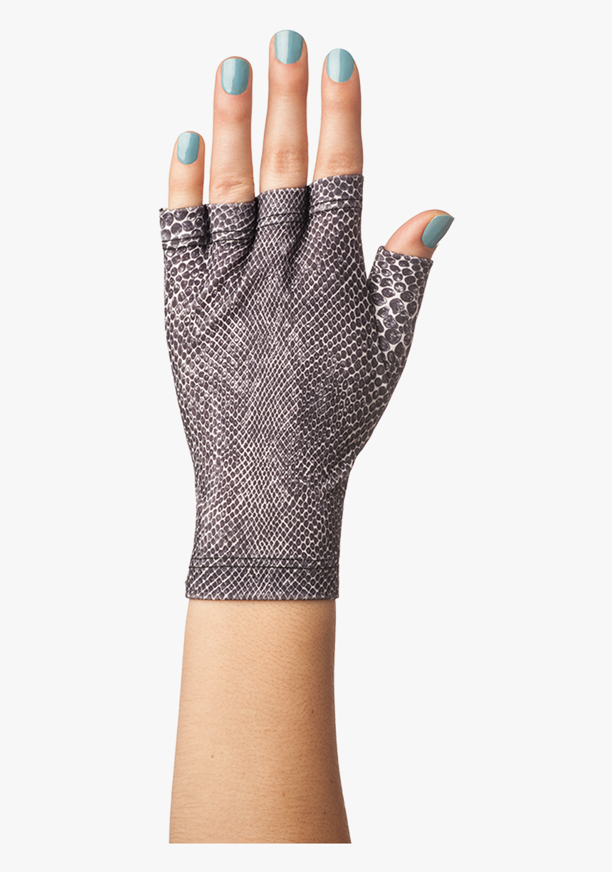 Faux Snake Fingerless Sun Glove - Polka Dot, HD Png Download