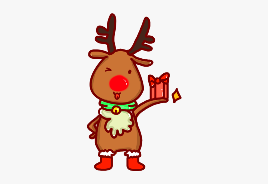 #emoji #reindeer #christmas #freetoedit #winter #귀여운, HD Png Download