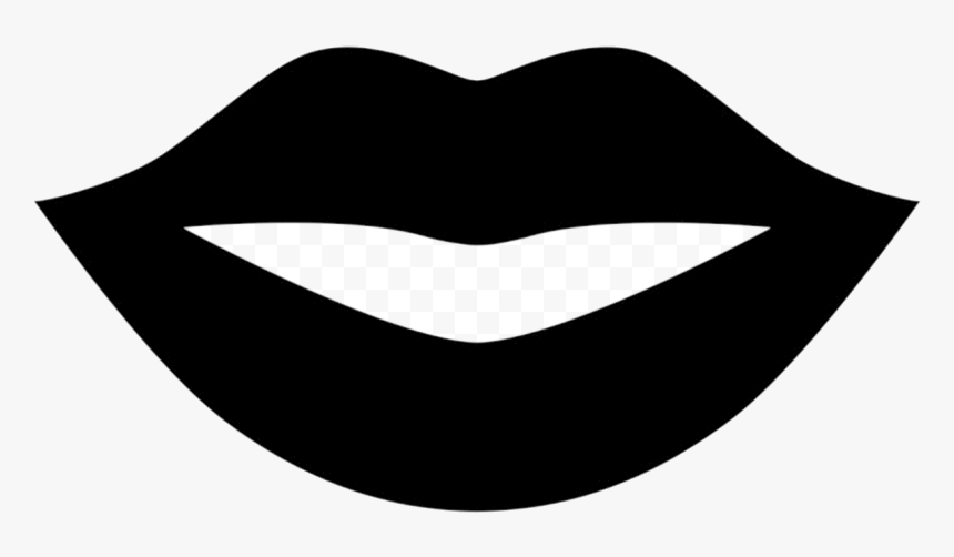 Mouth Lips Clipart Black And White Emoji Free Transparent - Lips Clipart Black And White, HD Png Download