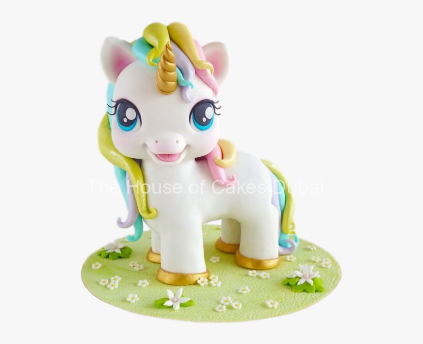 3d Cute Unicorn Cake, HD Png Download