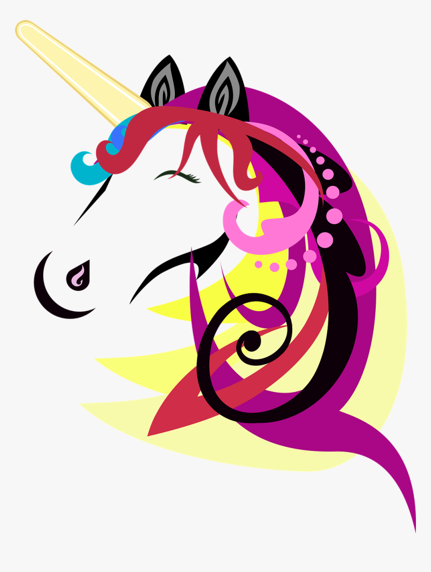 Unicorn, Horse, Cartoon, Design, Cute, Animal, Art - Unicorn Sticker Design, HD Png Download