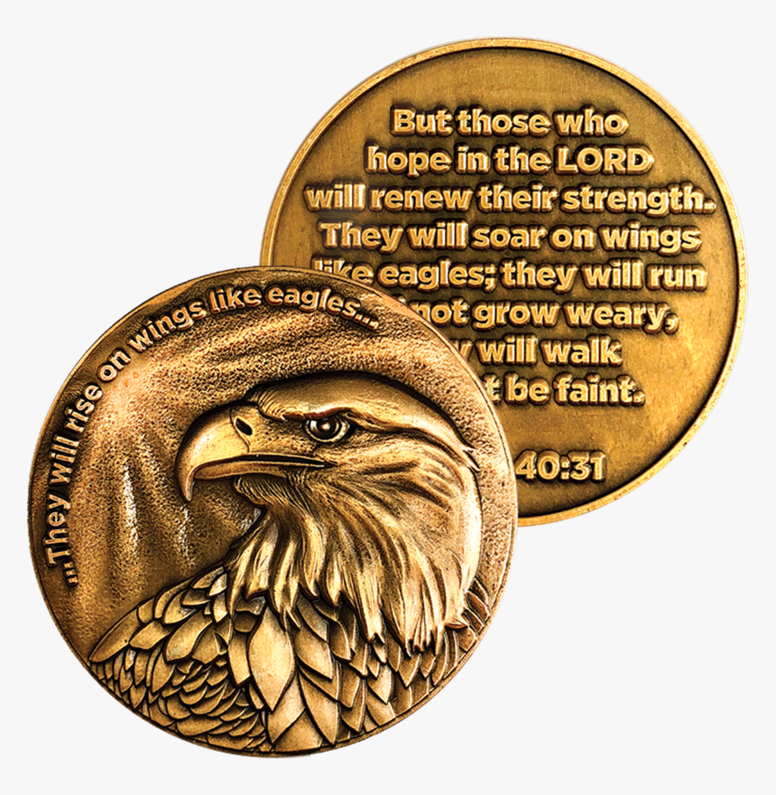 Antique Gold Plated Christian Challenge Coin, American - Eagle Images For Whatsapp Dp, HD Png Download
