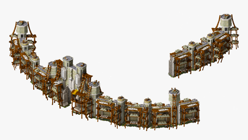 Gnome Town Castle Wall Stage3 - Illustration, HD Png Download