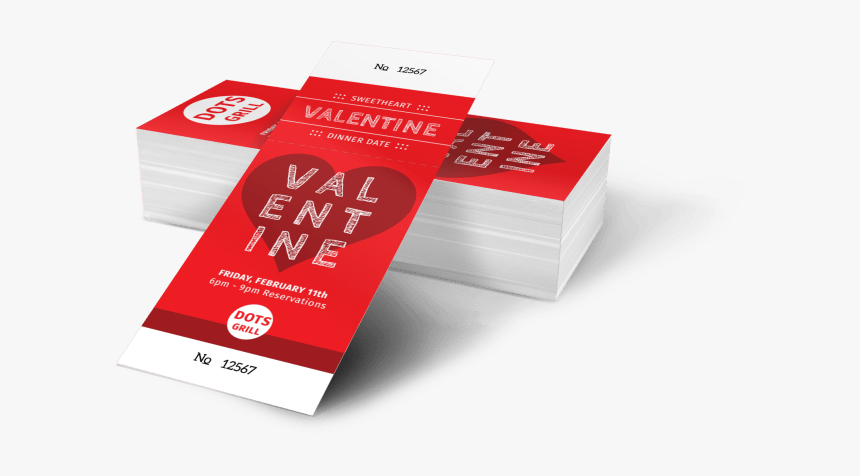 Valentine Dinner Ticket Template Preview - Box, HD Png Download