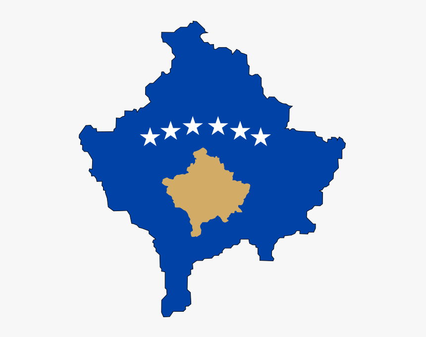 Kosovo Blue Map - Kosovo Map Flag, HD Png Download
