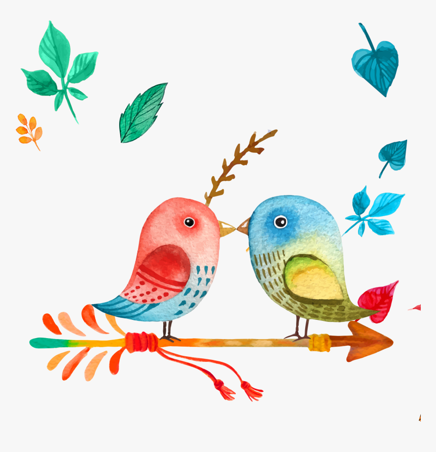 Download Bird Painting Cartoon - Transparent Background Watercolor Arrow Clipart, HD Png Download