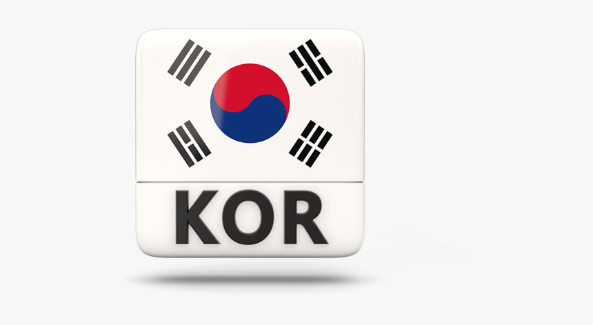 Square Icon With Iso Code - South Korean Flag, HD Png Download