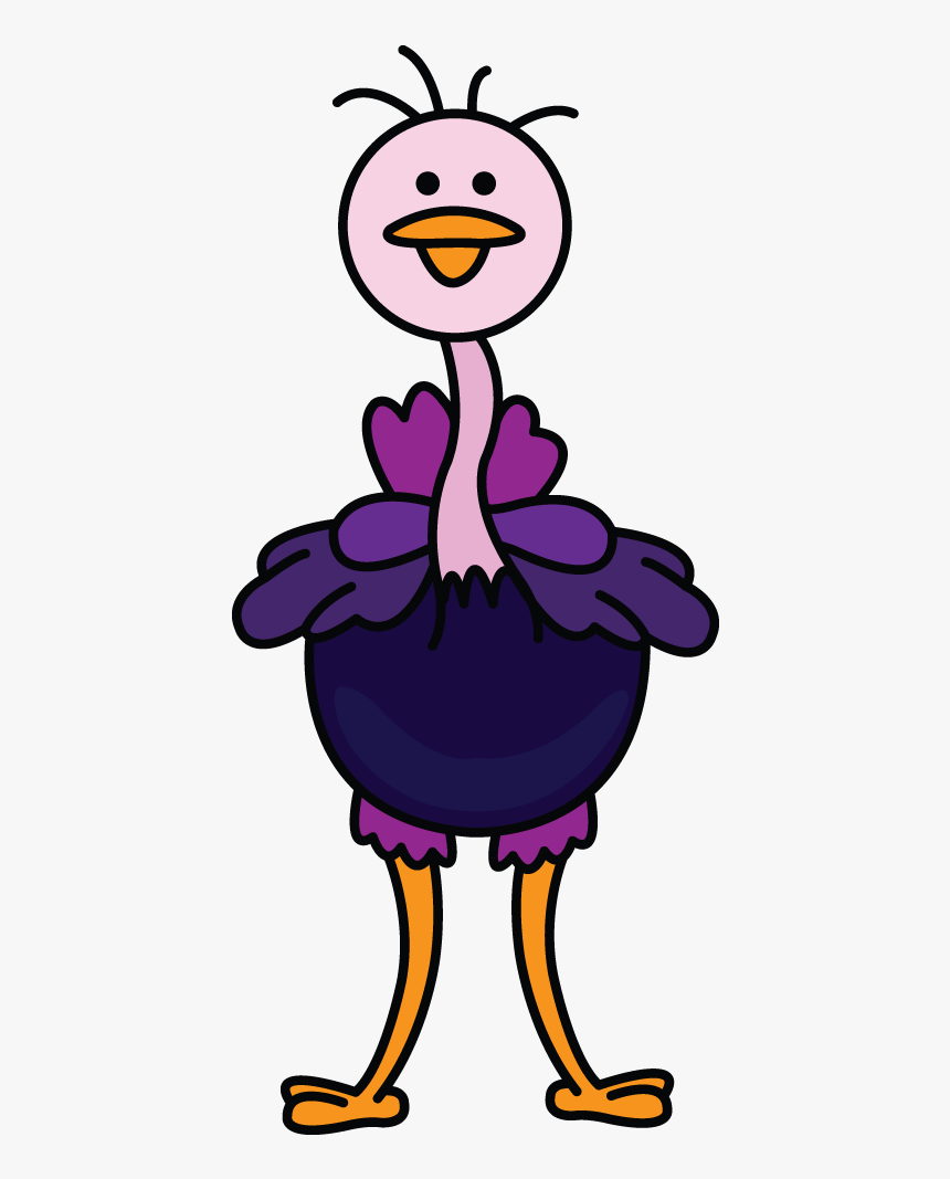 Ostrich Clipart Easy Draw, HD Png Download