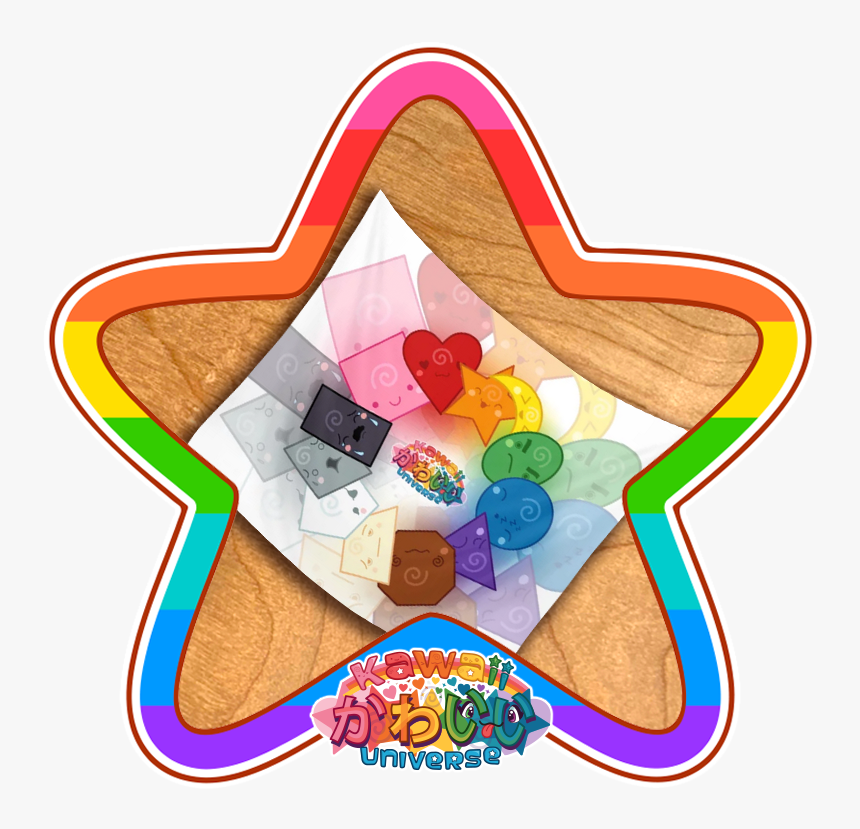Kawaii Universe Cute Geometric Shapes Designer Decorative - Heart, HD Png Download