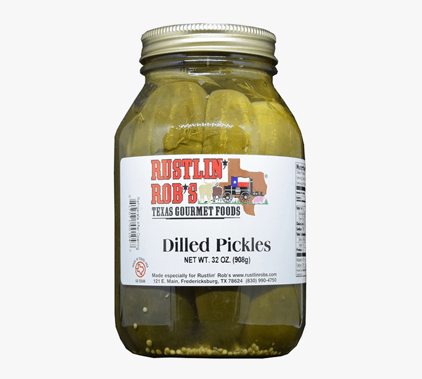 Dilled Pickles - Rustlin' Rob's Texas Gourmet Foods, HD Png Download