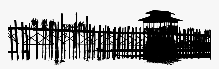 Silhouette,monochrome Photography,tree - Pier Transparent Background, HD Png Download