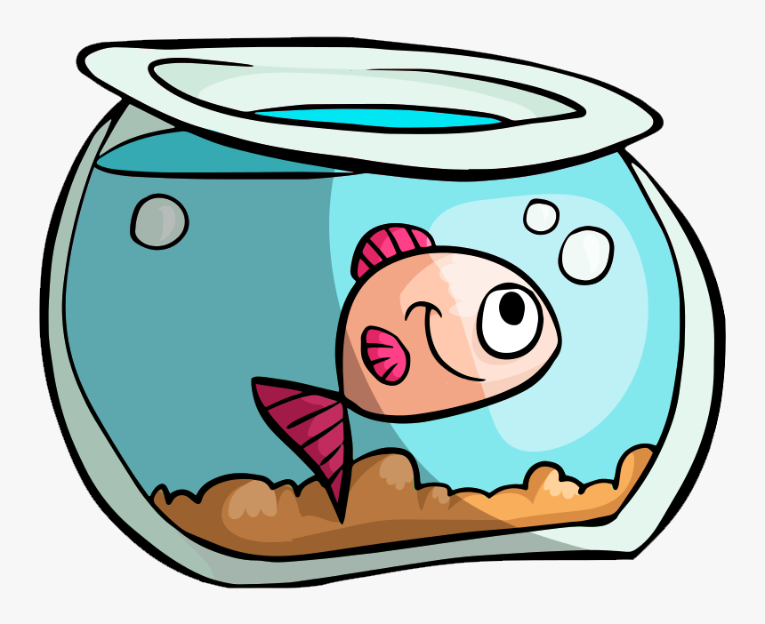 Fish Tank Vector Png Image - Fish In Tank Cartoon, Transparent Png