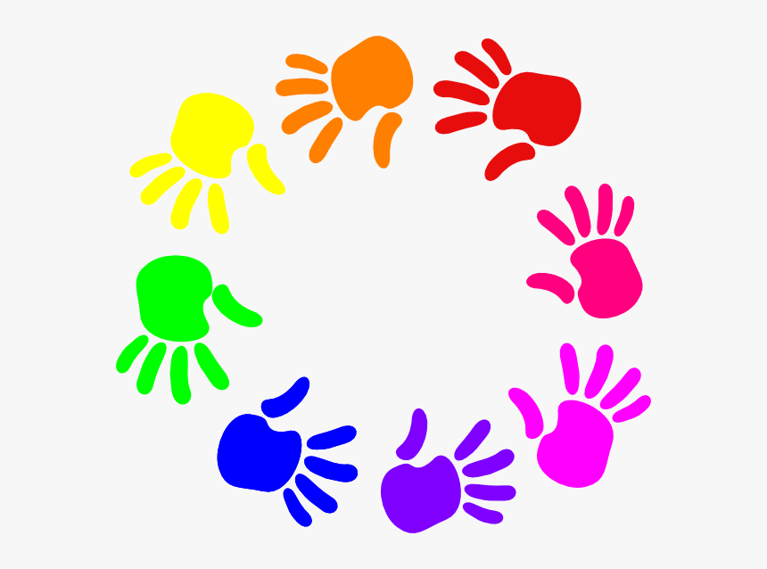 Colorful Circle Of Hands Nursery School Svg Clip Arts - Circle Of Hands Clipart, HD Png Download