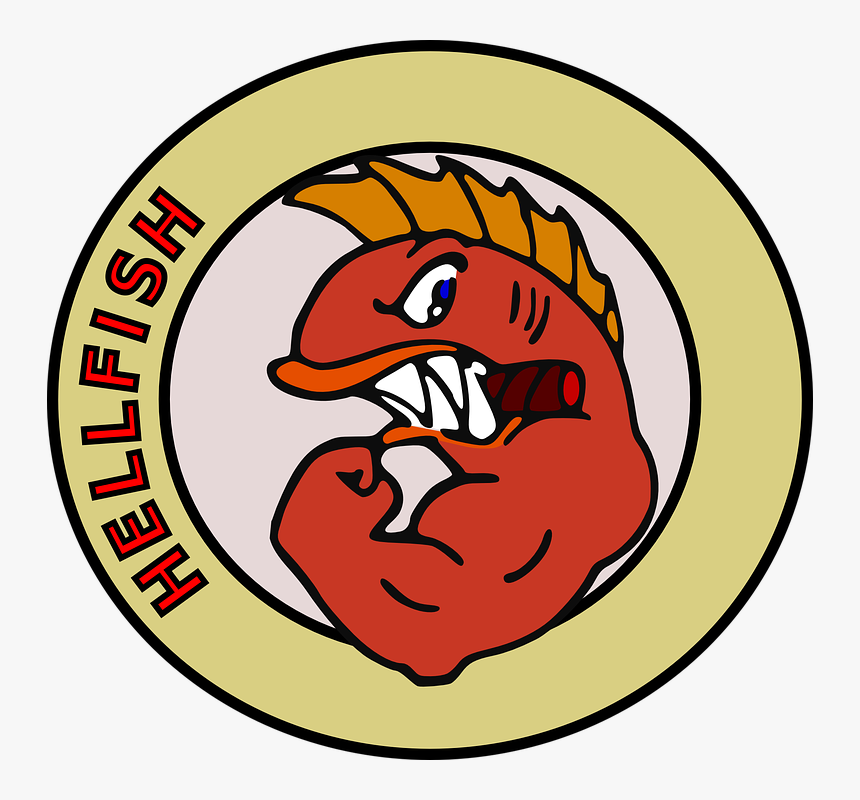 Scary Fish Svg Clip Arts - Logo Piraña, HD Png Download