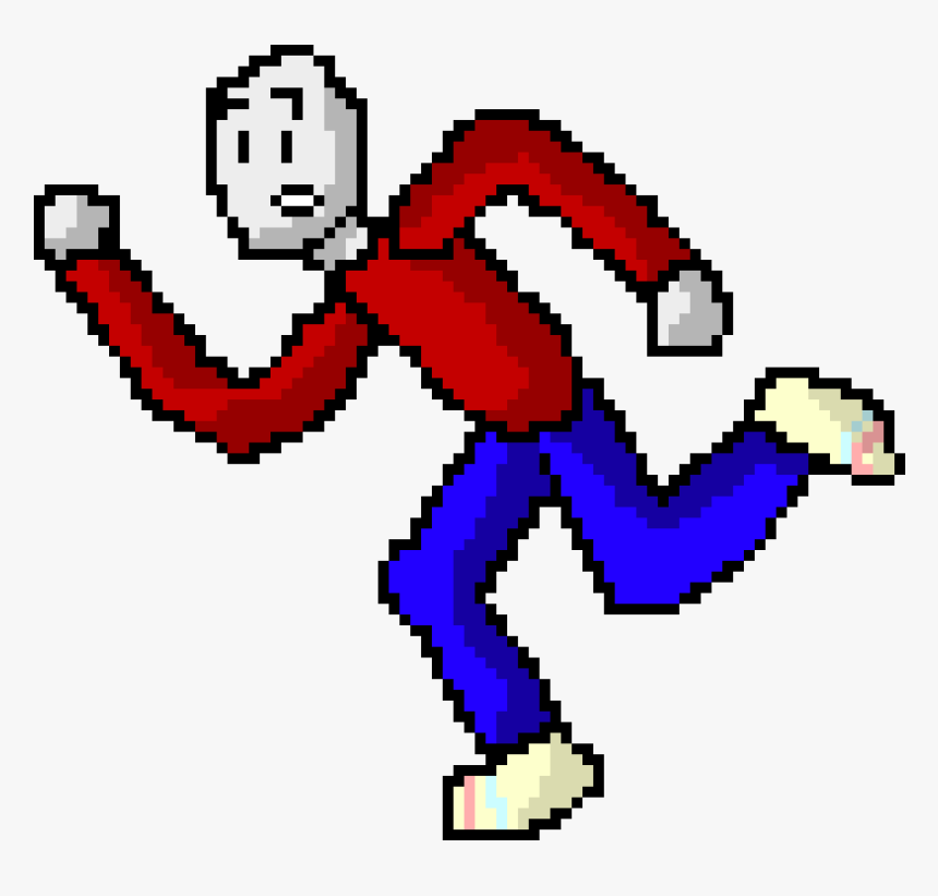 Running Man Pixel Art, HD Png Download