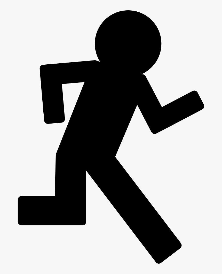Man Running - Człowiek Symbol, HD Png Download