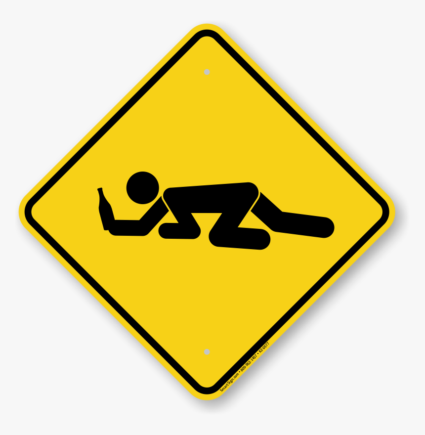 Drunk Student Crossing Symbol Sign - Bear Zone, HD Png Download