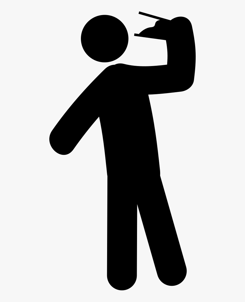 Man Drinking - Drinking Black And White Png, Transparent Png