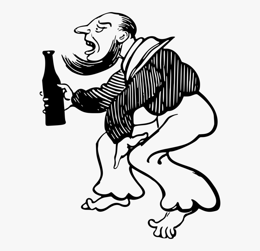 Emotion,art,monochrome Photography - Alcoholic Drinks Drawing, HD Png Download