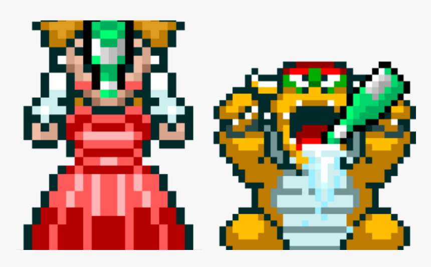 Bowser And Peach Drinking - Super Mario Kart Peach And Bowser, HD Png Download