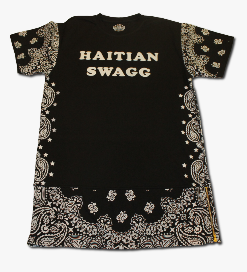 Image Of Haitian Swagg Black Bandana Print Extended - Motif, HD Png Download