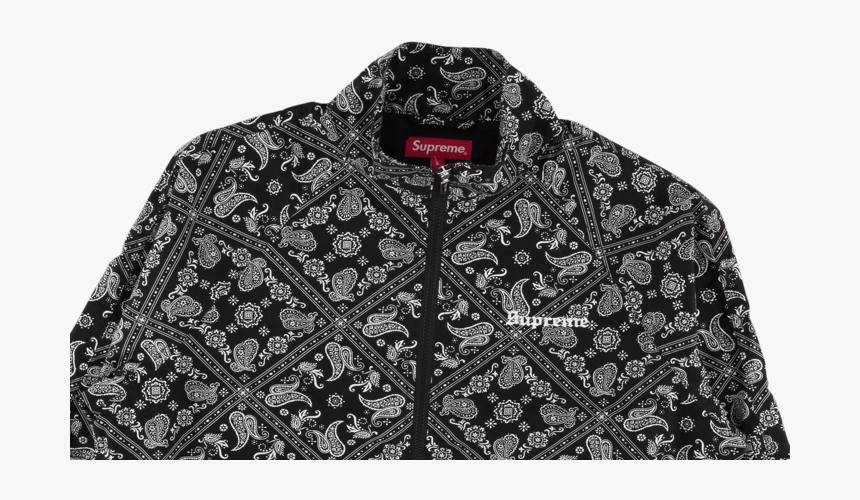 Supreme Black Pattern Jacket, HD Png Download