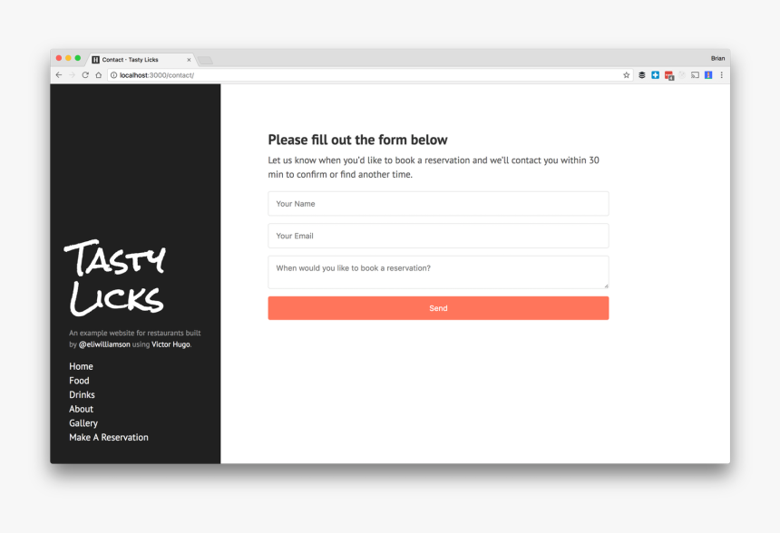 Transparent Submit Button Png - Modern Website Contact Form, Png Download
