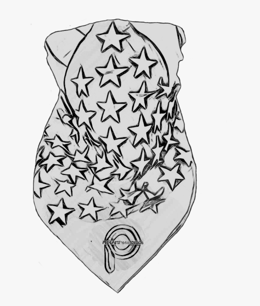 Sketch Bandana Sketching Picsartpassion De Myedit Myedi - Bandana Drawing Sketch, HD Png Download