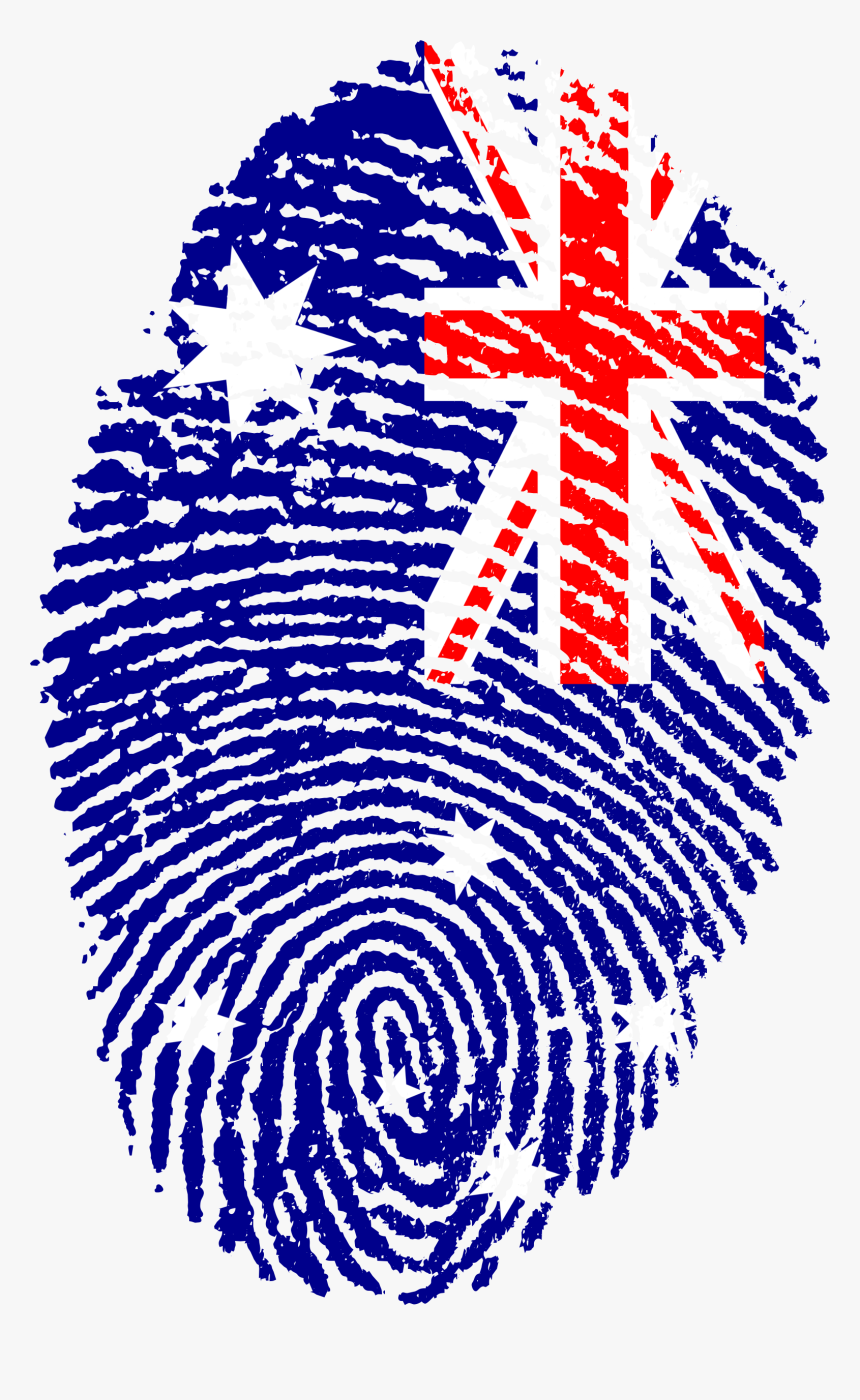 Australia Flag Fingerprint, HD Png Download