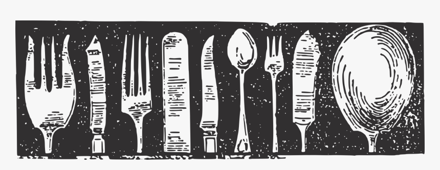 Visual Arts,monochrome Photography,text - Çatal Kaşık Vektörel, HD Png Download