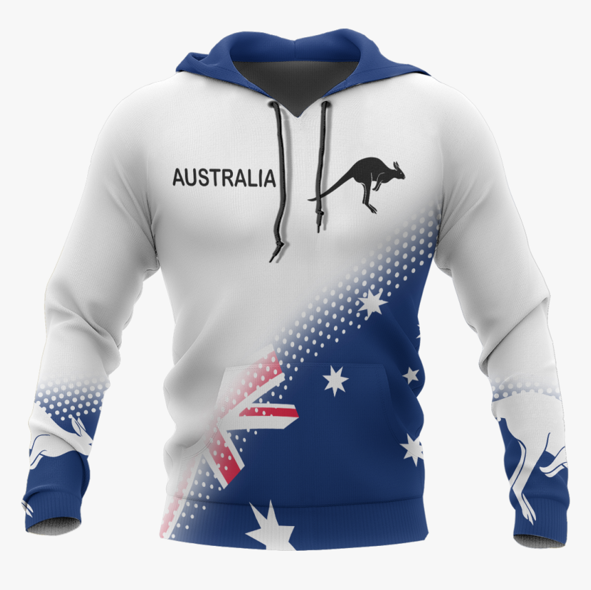 Australia Flag Zip Hoodie Dots Version Nnk, HD Png Download