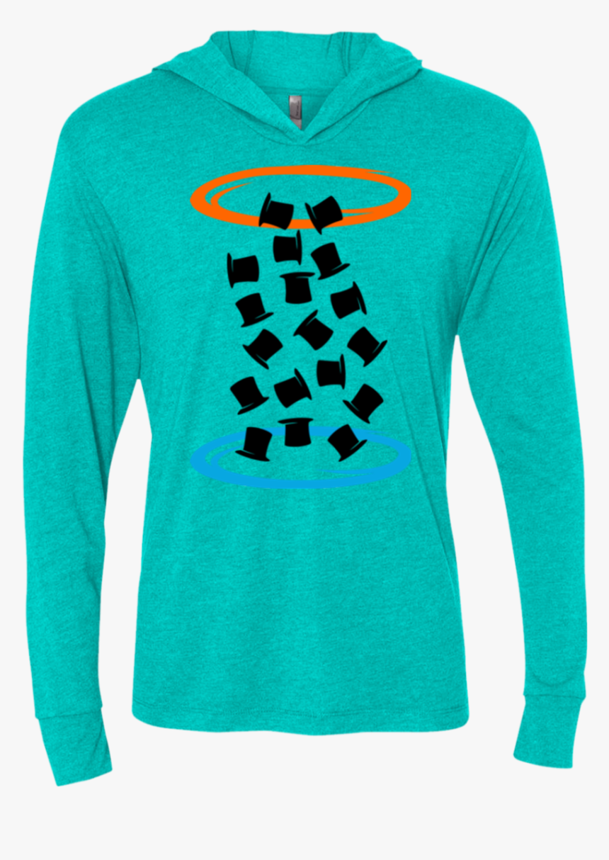 Magic Portal Triblend Long Sleeve Hoodie Tee - T-shirt, HD Png Download