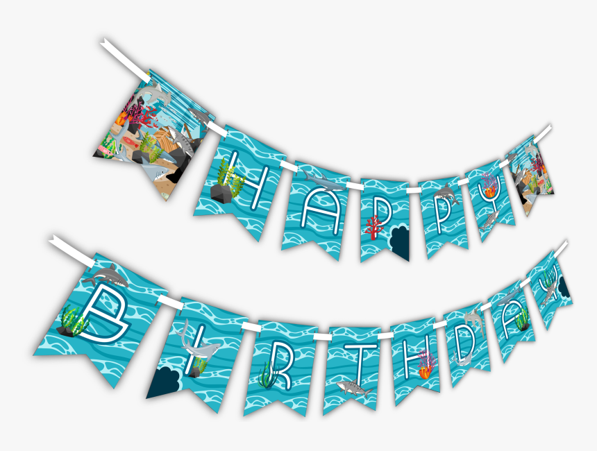 Shark Happy Birthday - Banner, HD Png Download