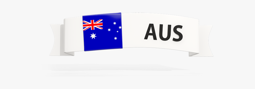 Flag On Banner - Australia Flag Png Banner, Transparent Png